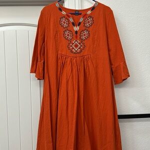 NWOT Orange Maxi Dress